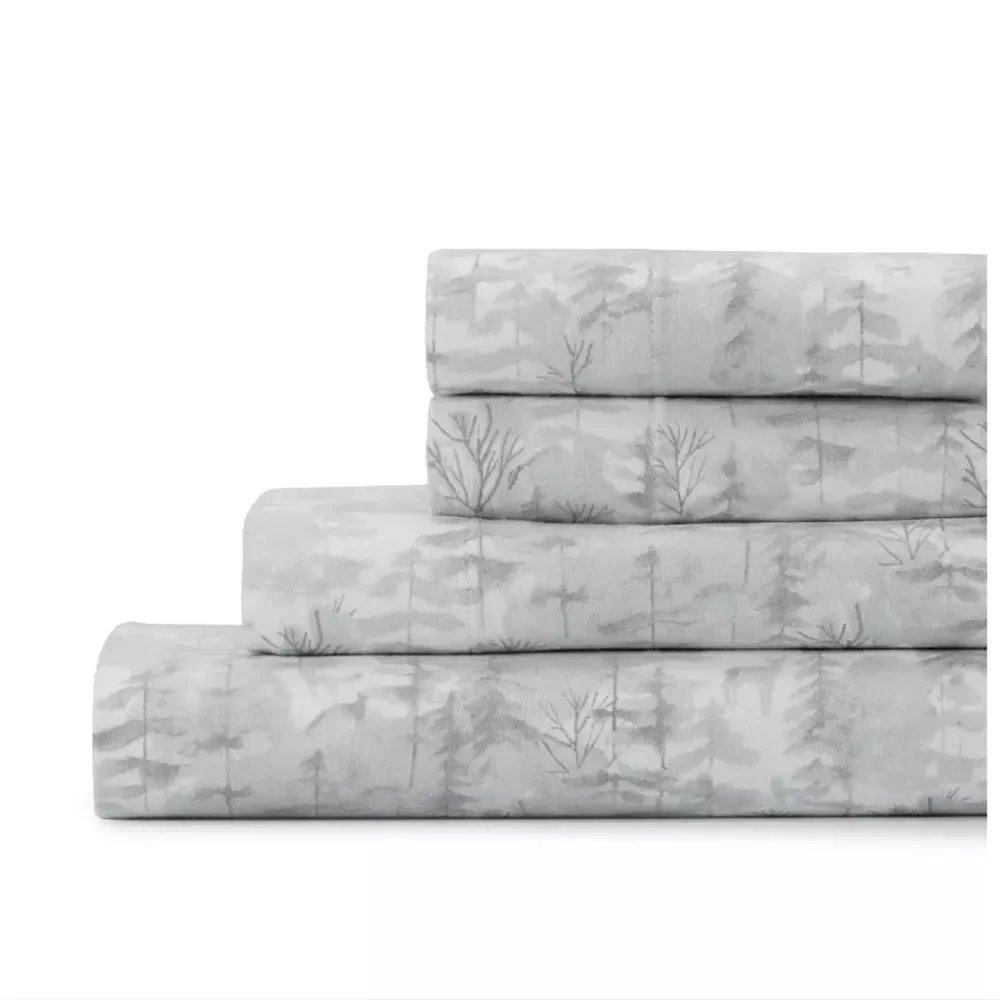 Gray Tree Pattern Bedding Set